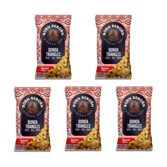 BAKED SNACKS | Quinoa Triangles - Heavenly Chilli (50g) - (Pack of 5)