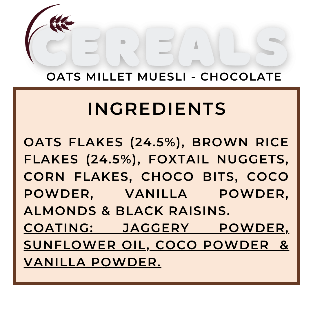 OATS MILLET MUESLI - CHOCOLATE with foxtail millet (300g)