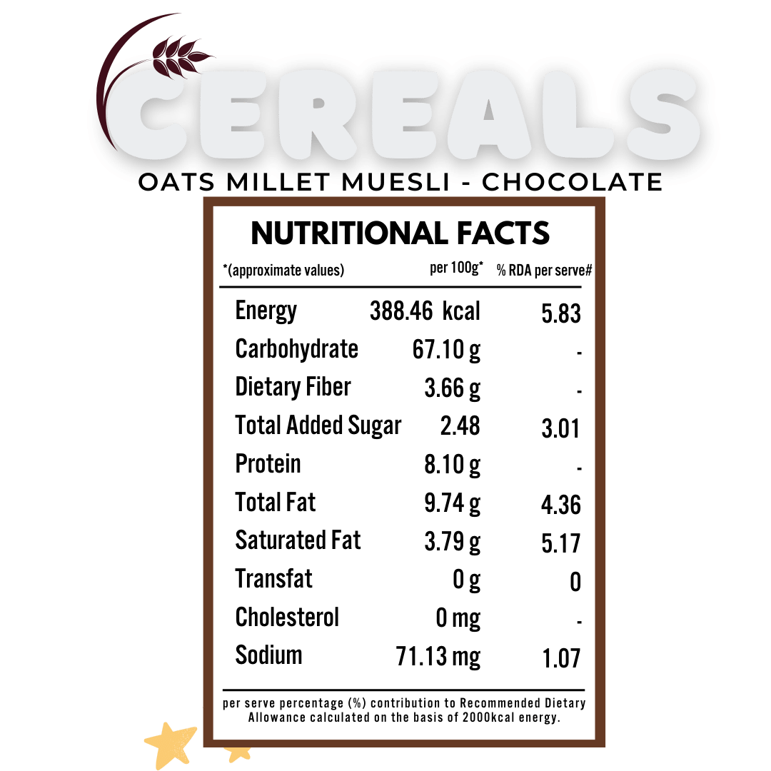 OATS MILLET MUESLI - CHOCOLATE with foxtail millet (300g)