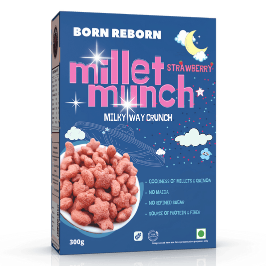 Millet Munch Strawberry for Kids - Milky Way Crunch (300g)