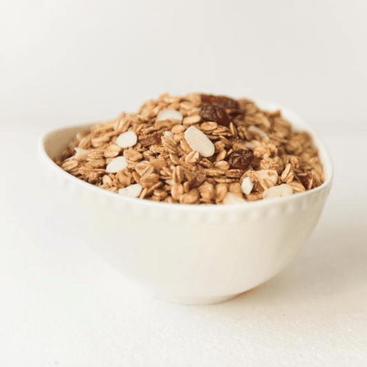 Bowl of oats muesli - hazelnut