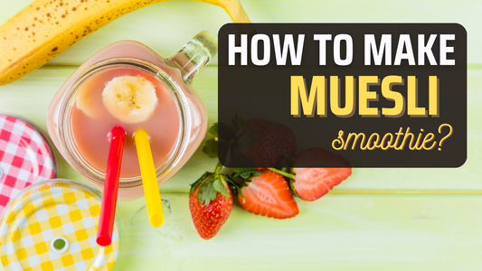 muesli smoothie made with using born reborn quinoa and oats muesli