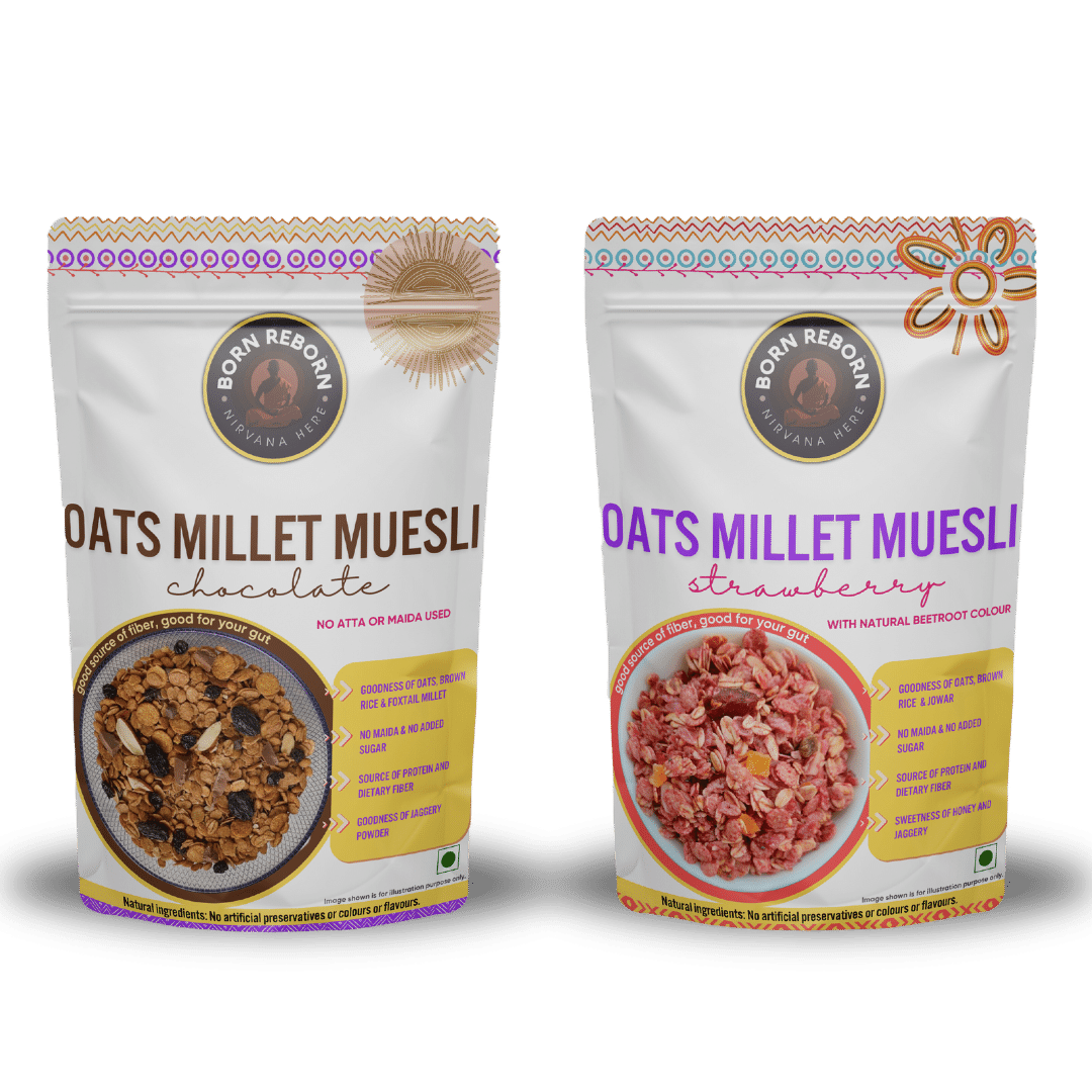 Millet Muesli - 1pc Strawberry Oats & Chocolate Oats 300g