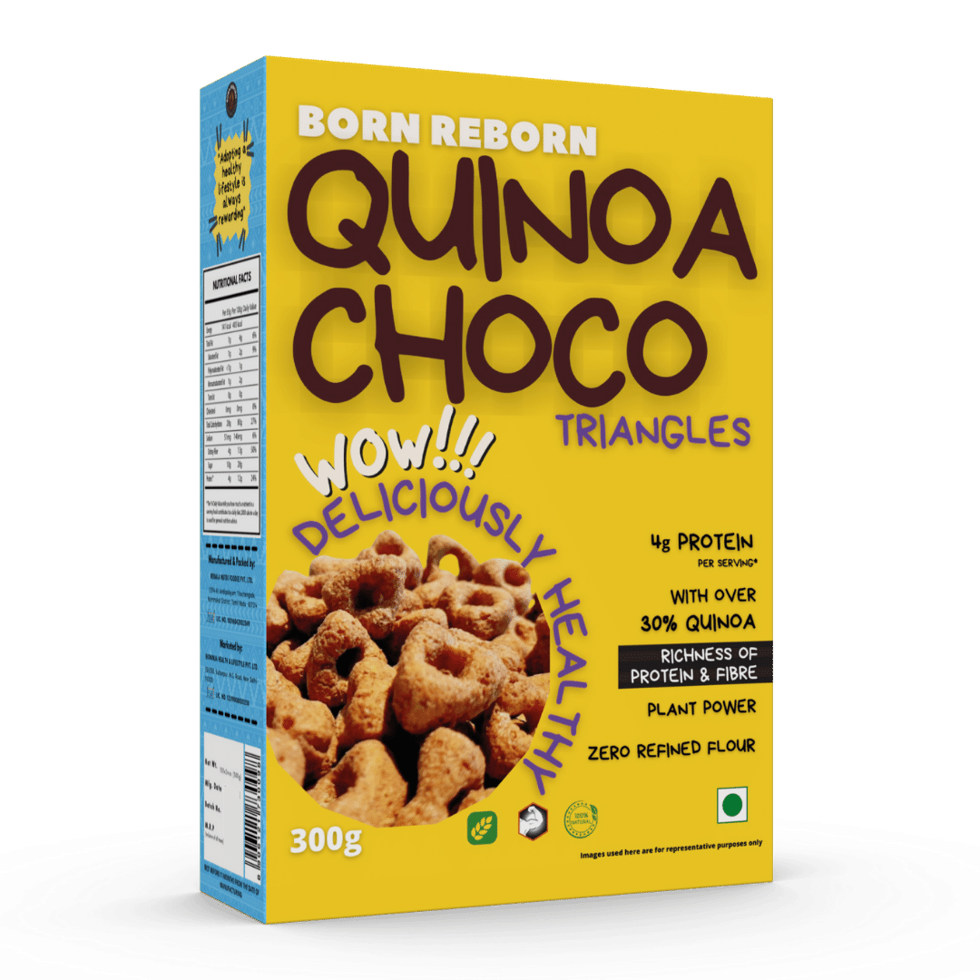quinoa choco triangles - quinoa breakfast cereal born reborn 