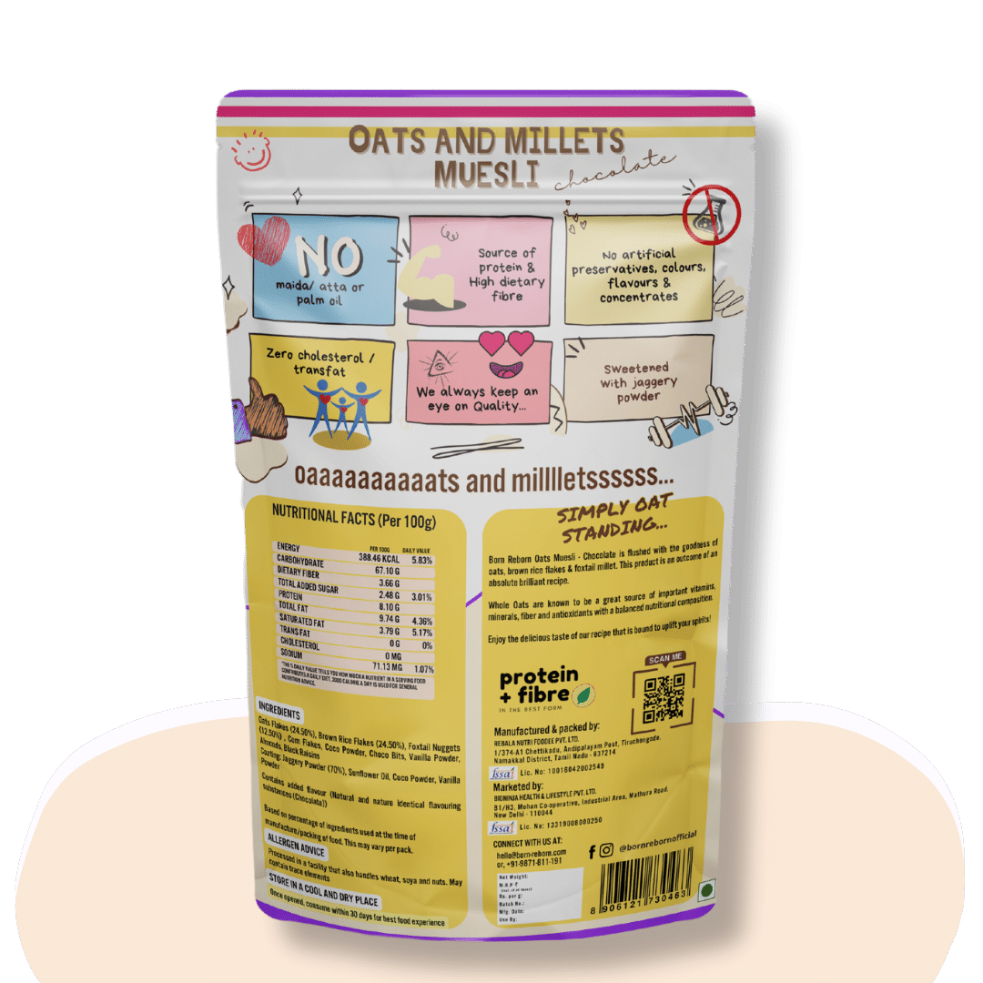 OATS MILLET MUESLI - CHOCOLATE with foxtail millet (300g)