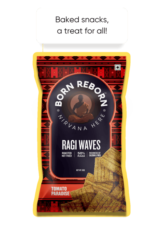 Yummy and healthy, It is kid's favourite flavour and mumma's favourite heath. It is born reborn ragi waves with tomato flavour  
