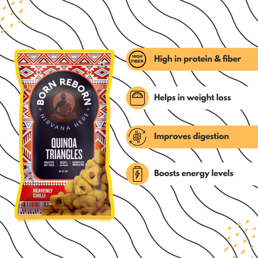 BAKED SNACKS Quinoa Triangles Heavenly Chilli 30g Pack of 10